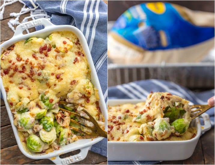 Brussels Sprouts Gratin With Bacon {Thanksgiving}