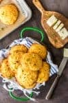 Garlic Cheesy Cornbread Drop Biscuits - EASY Cornbread Recipe