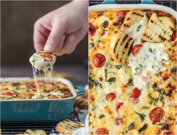 Cheesy Tomato Mozzarella Caprese Dip Recipe - The Cookie Rookie®