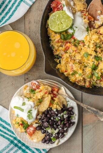 One Pan Cheesy Migas Recipe - The Cookie Rookie