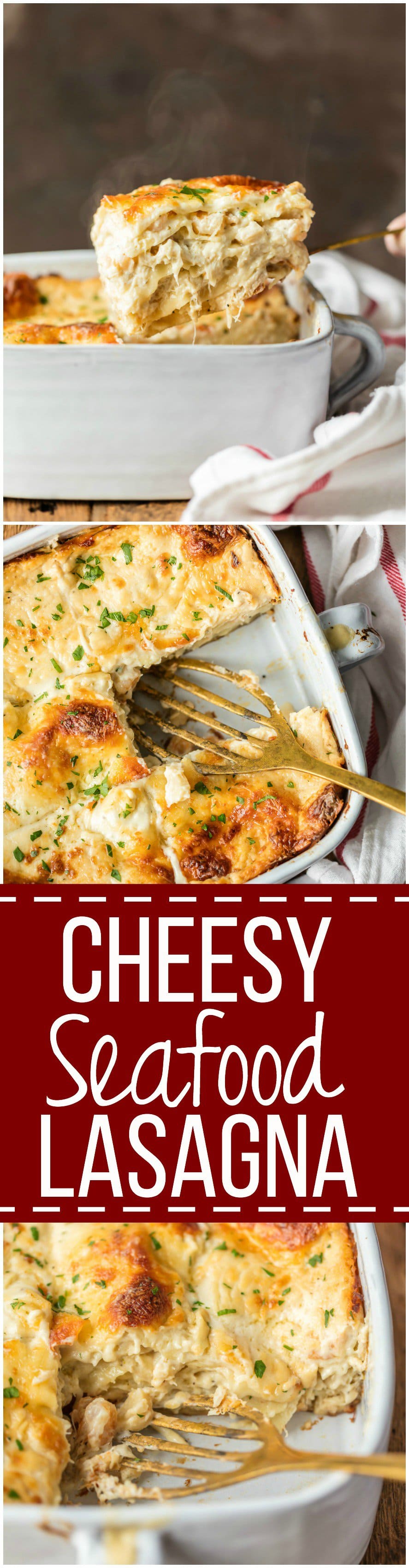 Cheesy Seafood Lasagna - The Cookie Rookie®