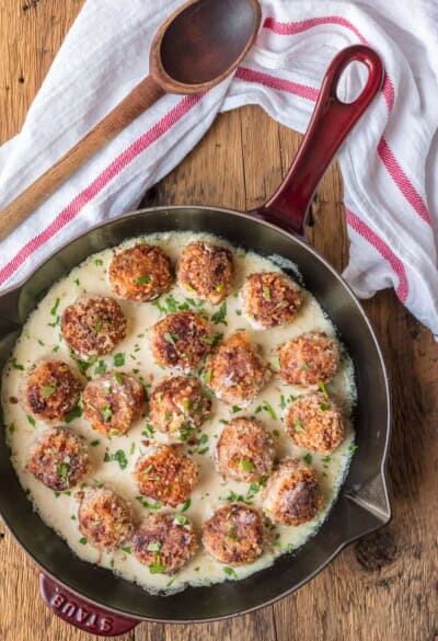 Chicken Cordon Bleu Meatballs (with Dijon Sauce) Recipe - The Cookie 