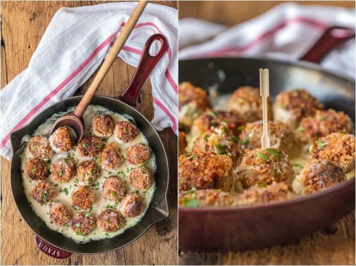 Chicken Cordon Bleu Meatballs (with Dijon Sauce) Recipe - The Cookie ...