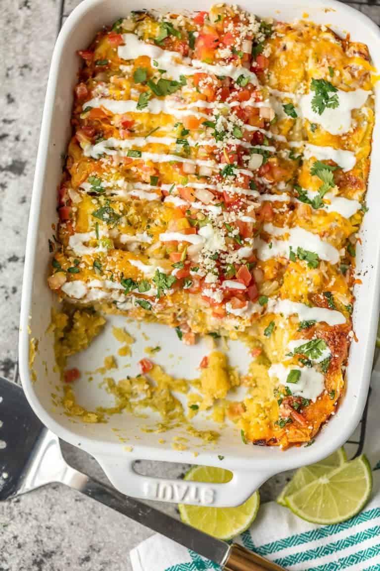 Salsa Verde Chicken Enchiladas - The Cookie Rookie®