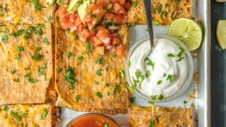 Chicken Quesadilla Recipe for a Crowd (Sheet Pan Chicken Quesadillas!)