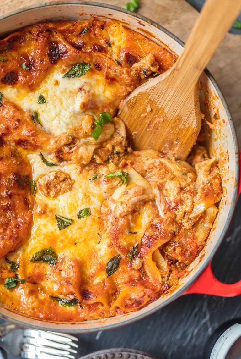 Dutch Oven Lasagna Recipe - The Cookie Rookie®