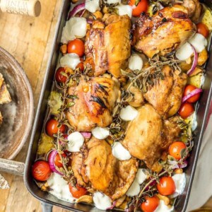 Balsamic Glazed Mediterranean Chicken Bake | The Cookie Rookie