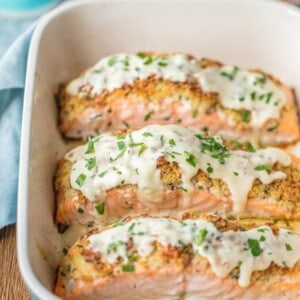 Parmesan Crusted White Wine Dijon Salmon | The Cookie Rookie