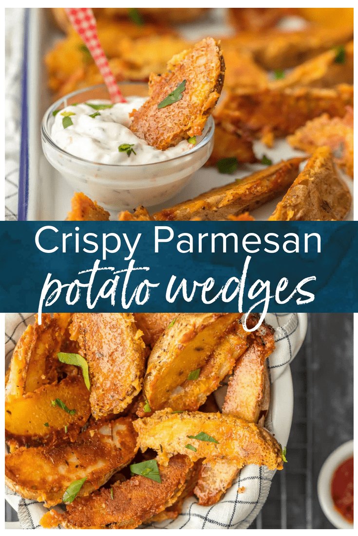 Crispy Parmesan Potato Wedges (VIDEO!!) - The Cookie Rookie