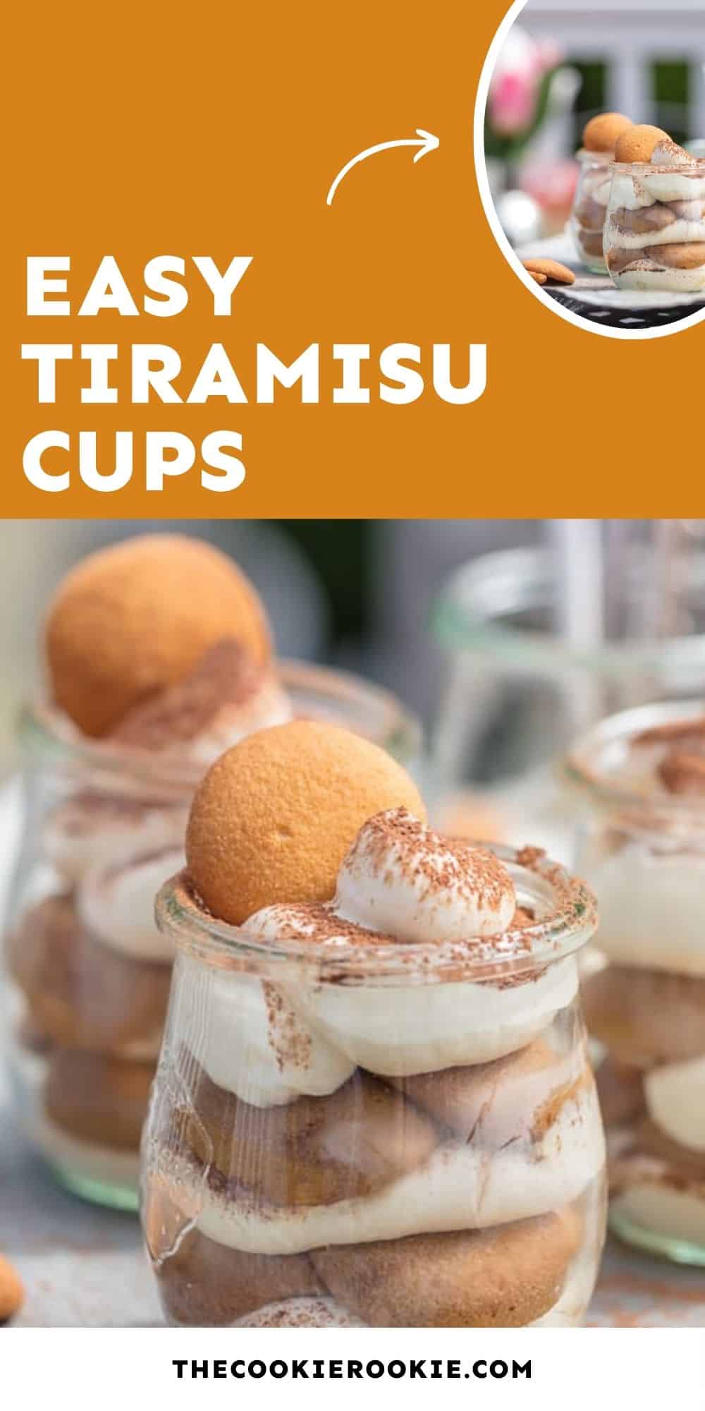 Easy Tiramisu Cups pin image