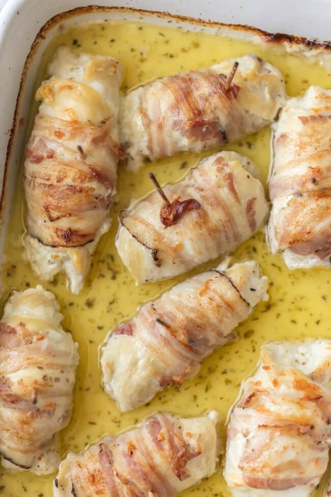 Boursin Chicken Roll ups Wrapped in Pancetta Recipe - The Cookie Rookie®