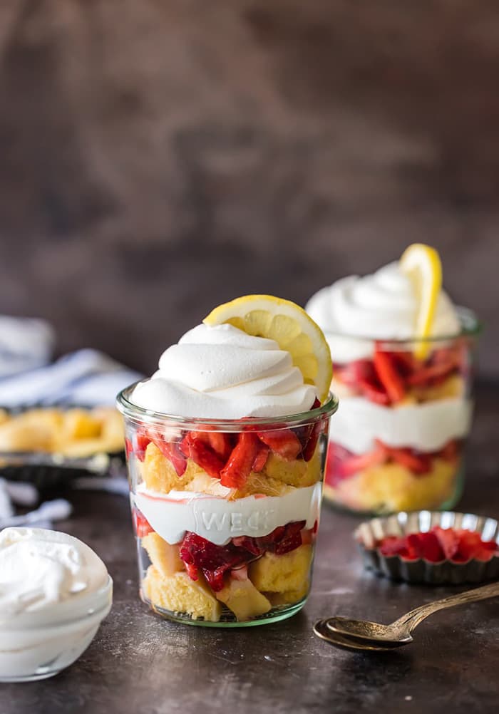 Lemon Strawberry Shortcake Cups | The Cookie Rookie