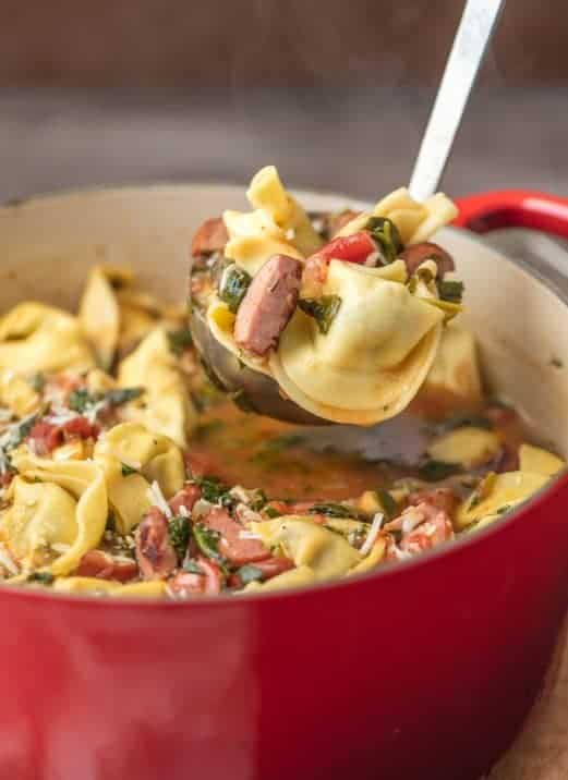 Sweet Italian Sausage Tortellini Soup Recipe - The Cookie Rookie®