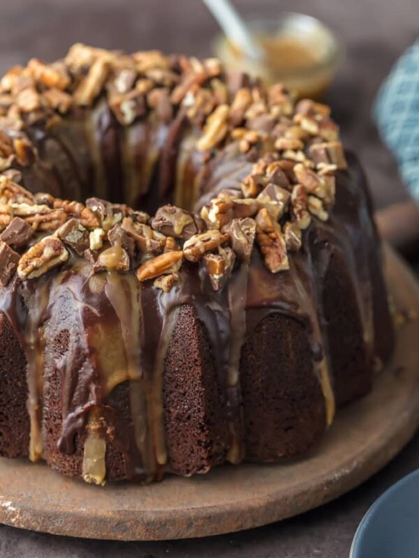 Turtle Brownie Cake is a chocolate lovers dream. Turtle Cake is a dense and moist chocolate brownie cake with walnuts and topped with the most incredible ganache and caramel drizzle. It simply doesn't get better than this Brownie Cake! Crave worthy baking!