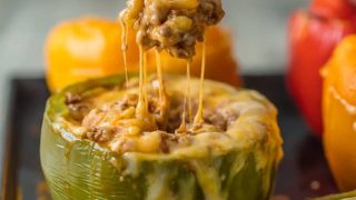 Stuffed Peppers Recipe (Cheesy Enchilada Stuffed Peppers)