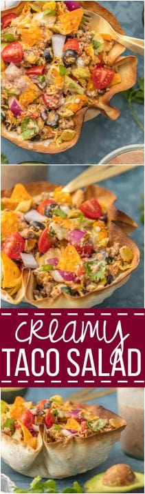 Taco Salad Bowls - Creamy Ranch Taco Bowls - (VIDEO!!!)