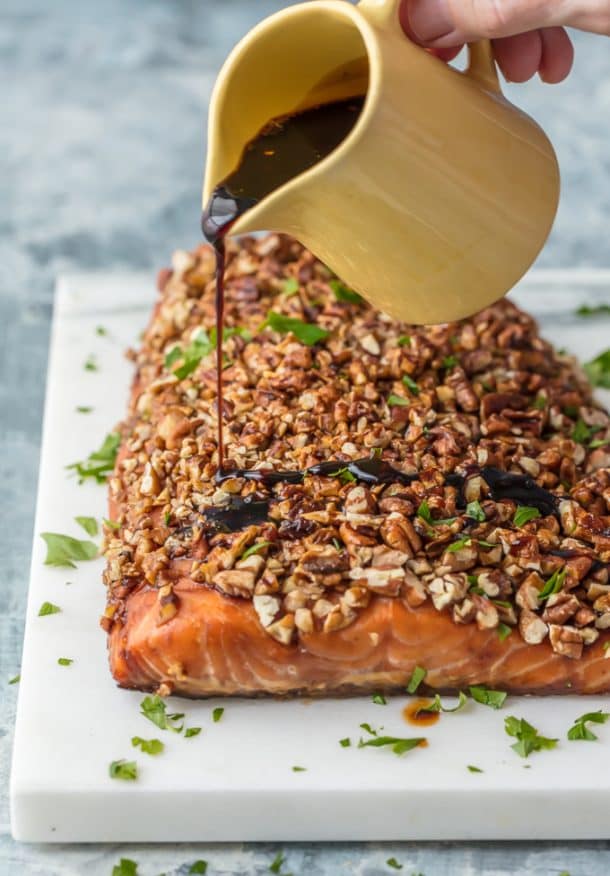 Pecan Crusted Honey Bourbon Salmon - The Cookie Rookie®