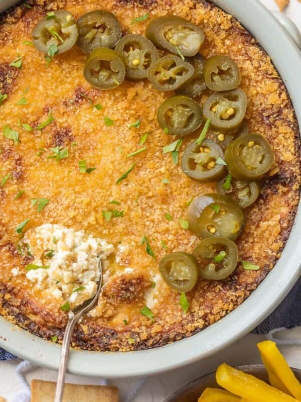 It doesn't get better than HOT JALAPENO POPPER DIP! A little bit spicy, a little bit creamy, and a whole lotta flavor. We love this dip for tailgating!