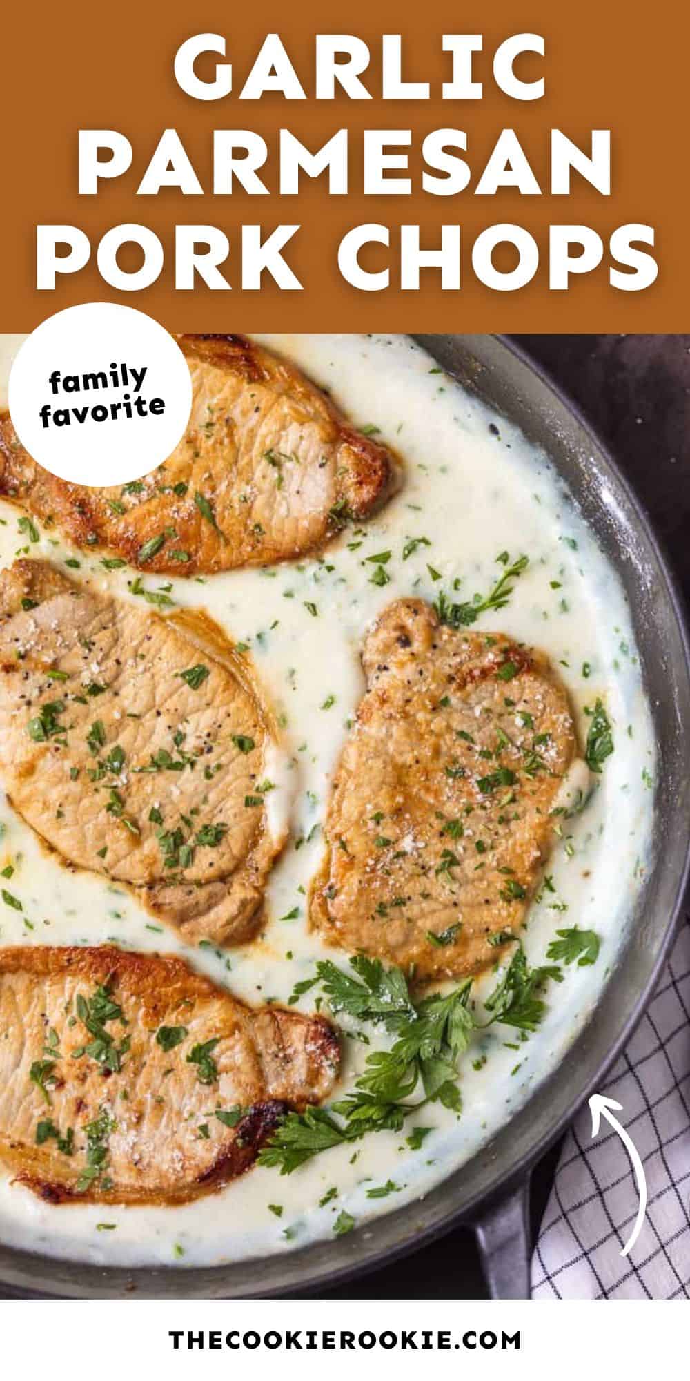 Garlic Parmesan Pork Chops pin image