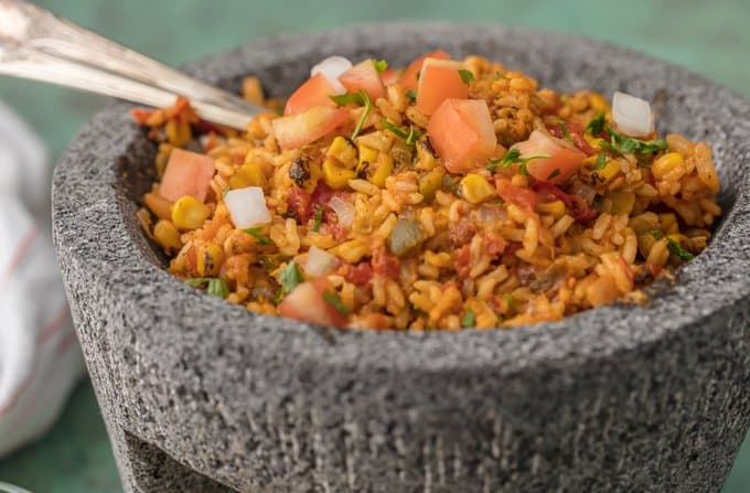 Mexican Rice Recipe - Cheesy Easy Mexican Rice Recipe