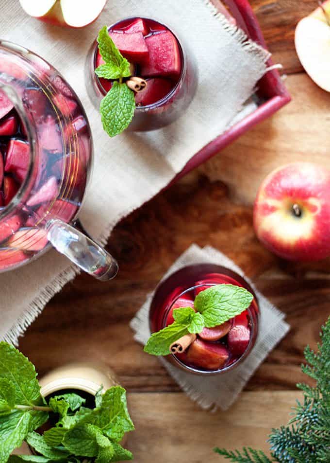 Juicy Red Apple Sangria | Kitchen Treaty