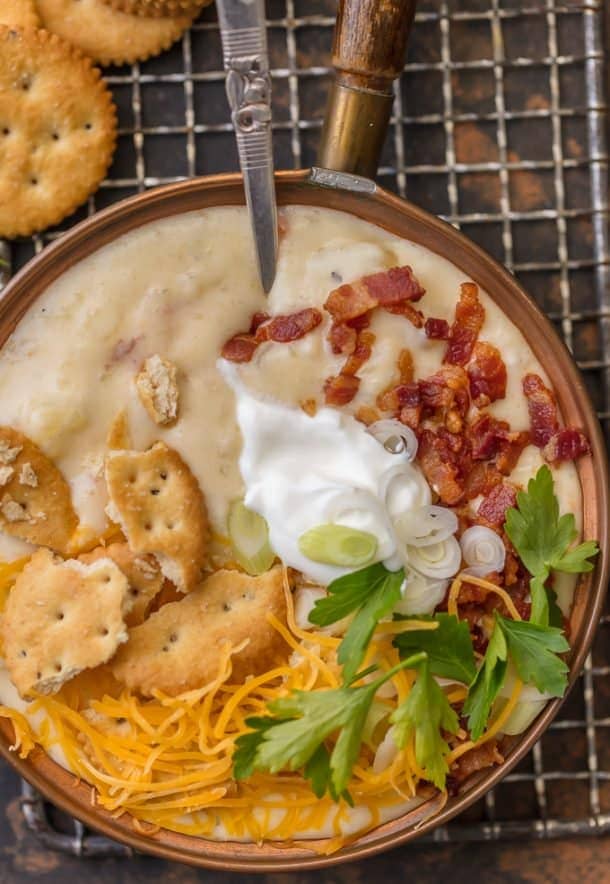 Loaded Baked Potato Soup Recipe (VIDEO) - The Cookie Rookie®