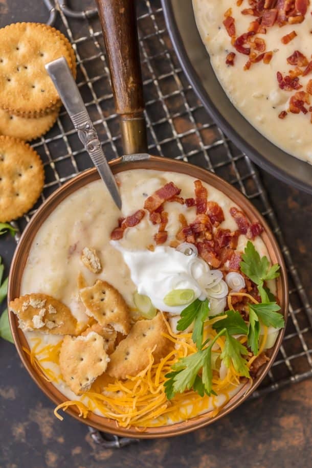 Loaded Baked Potato Soup Recipe (VIDEO) - The Cookie Rookie®