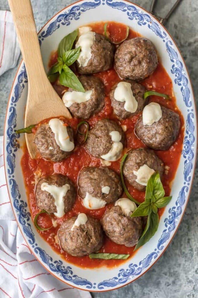 Mozzarella Stuffed Italian Meatballs Recipe The Cookie Rookie®