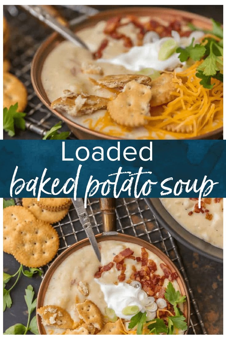 Loaded Baked Potato Soup Recipe (VIDEO) - The Cookie Rookie®