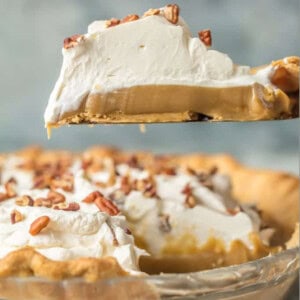 Keywords: peanut butter pie, whipped cream.