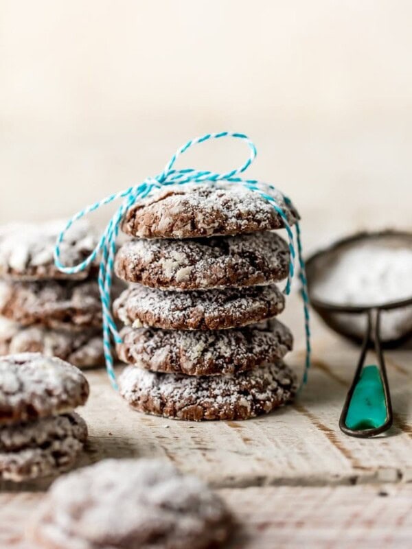 cookies stacked on a table