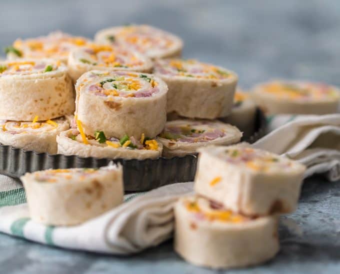 Ham and Cheese Roll Ups (Tortilla Roll Ups) - The Cookie Rookie®