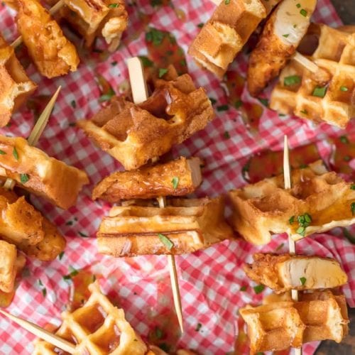 Chicken And Waffles Recipe Mini Chicken And Waffles On A Stick