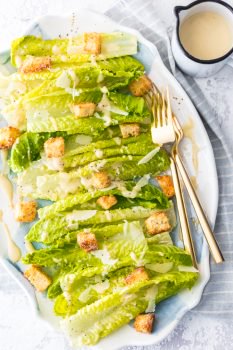 This CLASSIC CAESAR SALAD is the only salad recipe you'll ever need! Everything is made from scratch, from the croutons to the dressing. If you want to impress your guests or family, this amazingly flavorful and perfect Caesar Salad is the perfect starter to any delicious meal.