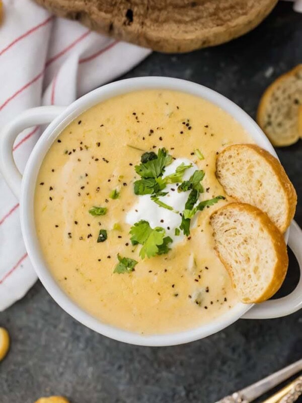 Crockpot Broccoli Cheese Soup | The Cookie Rookie