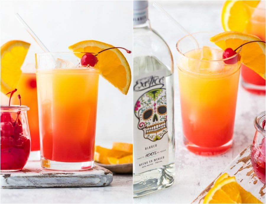 Tequila Sunrise Drink (Game Day Version!) VIDEO!