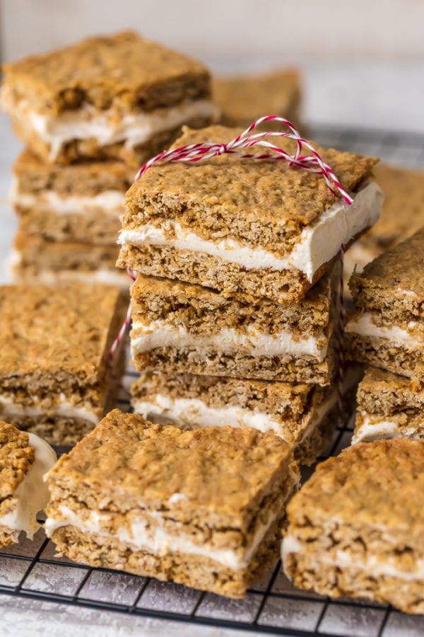 Homemade Oatmeal Cream Pie Bars (VIDEO) The Cookie Rookie®