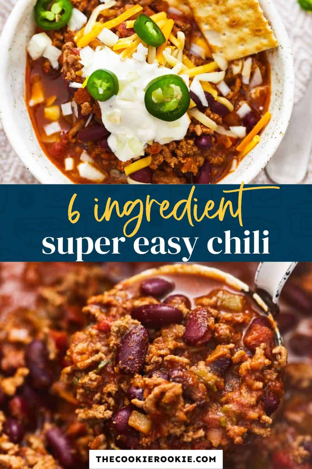 Easy Chili Recipe (6 Ingredients) - The Cookie Rookie® {VIDEO}