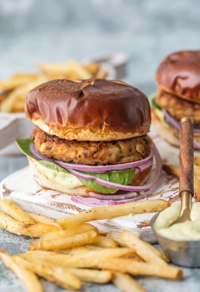 Chicken Burger Recipe with Feta & Sun-Dried Tomato - The Cookie Rookie