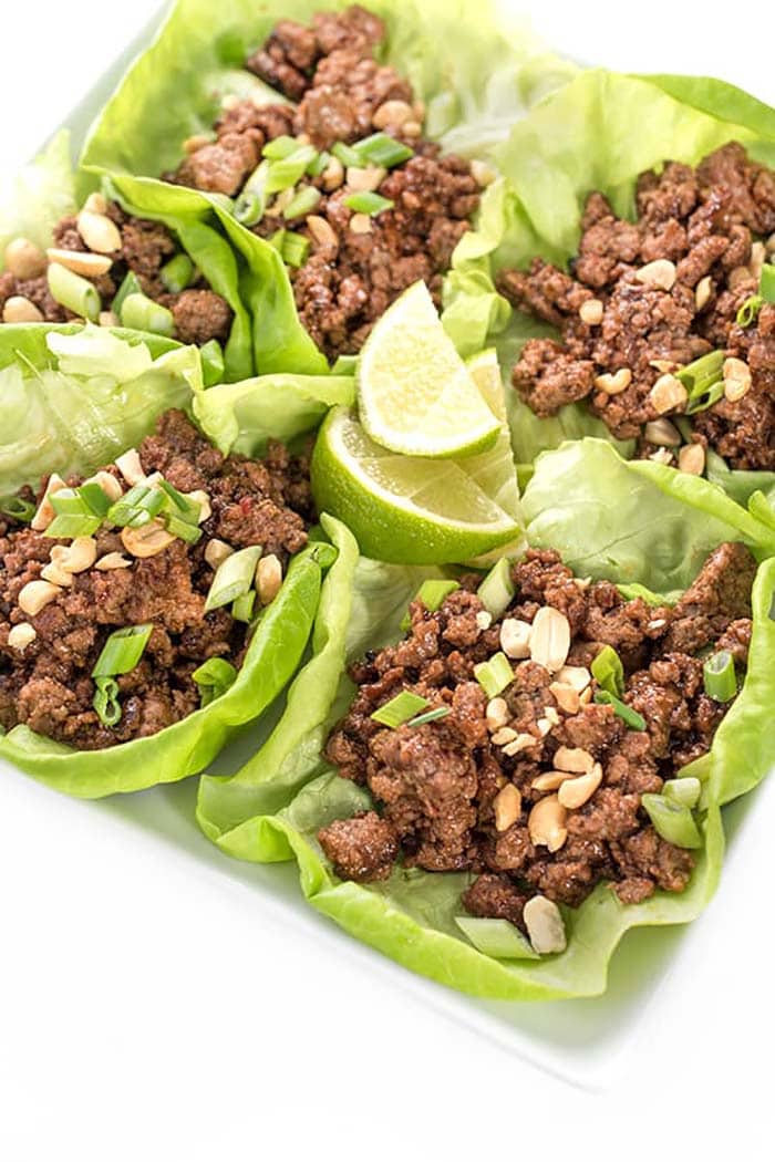 Szechuan Beef Lettuce Cups | The Lemon Bowl