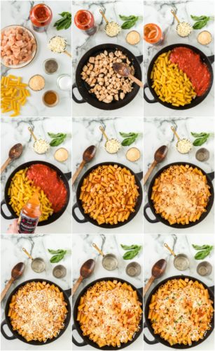 Chicken Parmesan Pasta Skillet (One Pot) How To Video