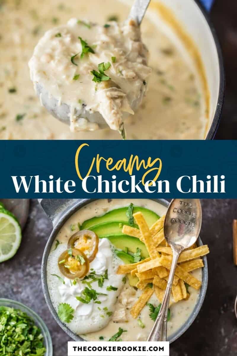 creamy white chicken chili pinterest