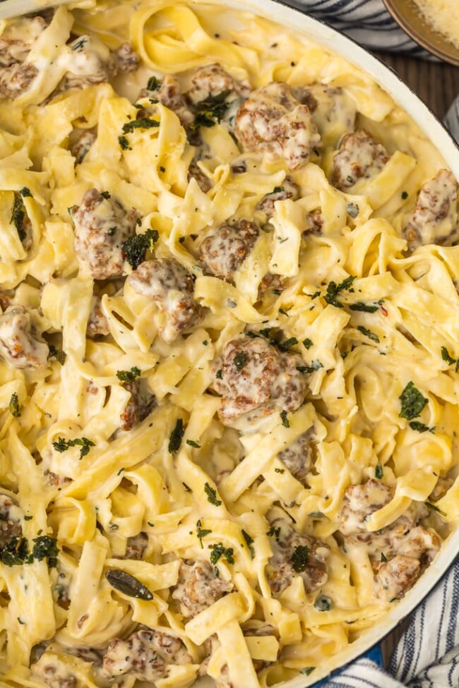 Sausage Alfredo Italian Sausage Pasta Recipe Fettuccine Alfredo