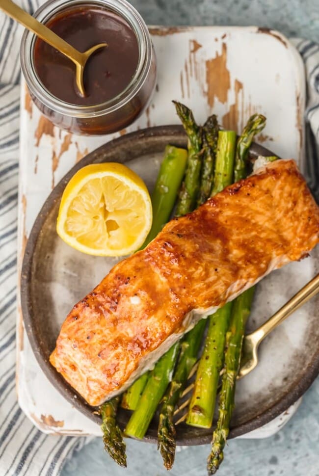 Salmon and Asparagus Recipe with Hoisin Sauce - The Cookie Rookie®