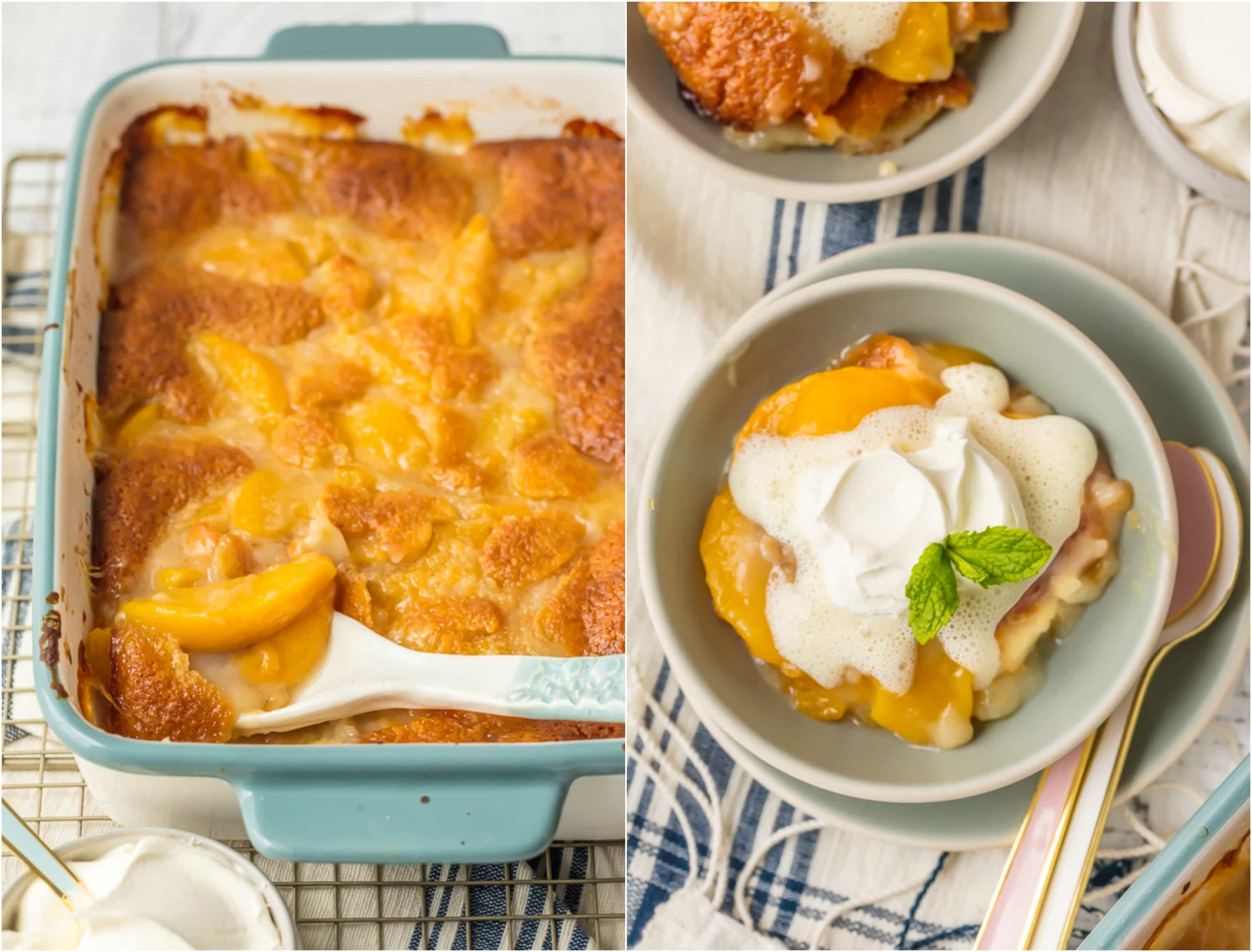 Easy Peach Cobbler Recipe Made With Canned Peaches VIDEO 