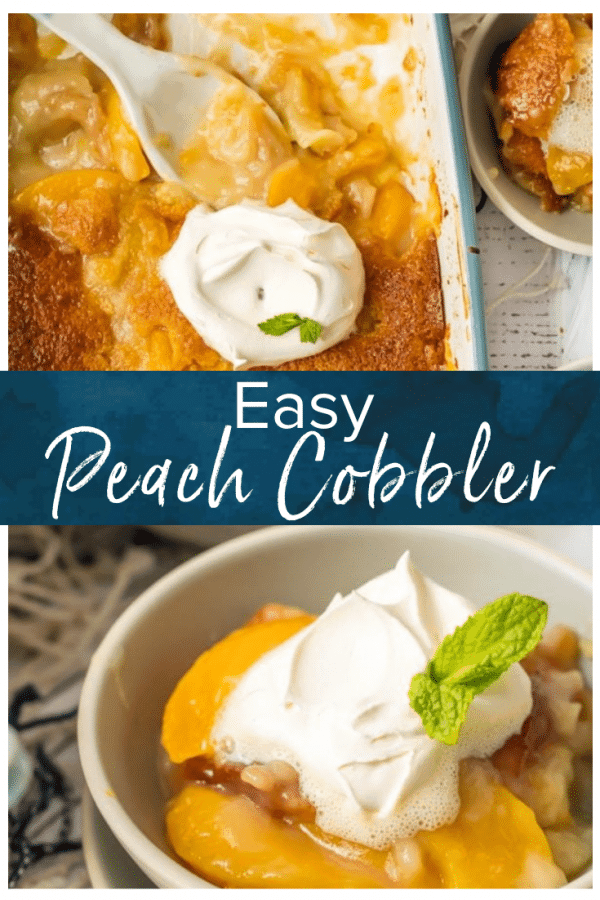 Easy Peach Cobbler Recipe (Made with Canned Peaches) {VIDEO}
