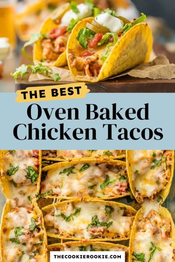 baked chicken tacos pinterest collage