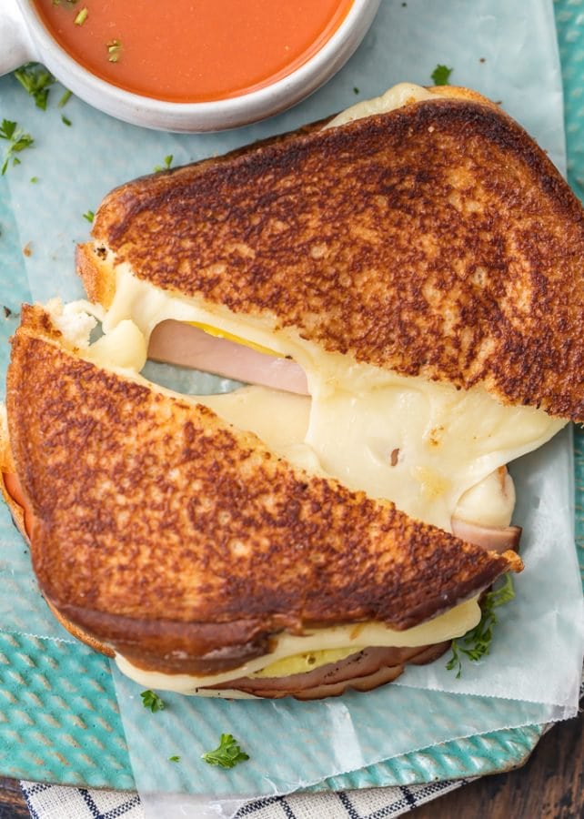 Hawaiian Pizza Grilled Cheese Recipe - The Cookie Rookie®