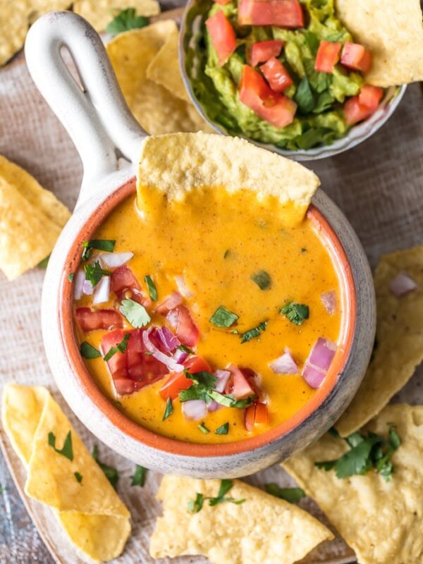 chip in queso dip