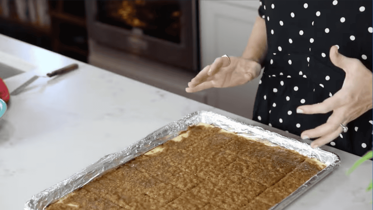 baked caramel-topped saltine crackers.